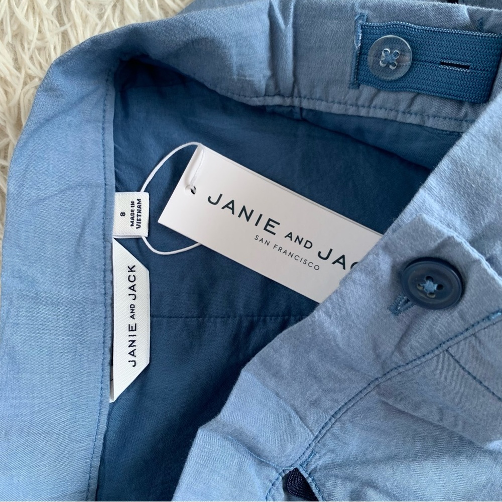 Janie and Jack Chambray Shorts Ric Rac Trim•NWT - Picture 5 of 6